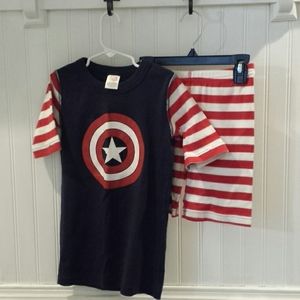 Hanna Andersson Boys Captain America Pajama Set
